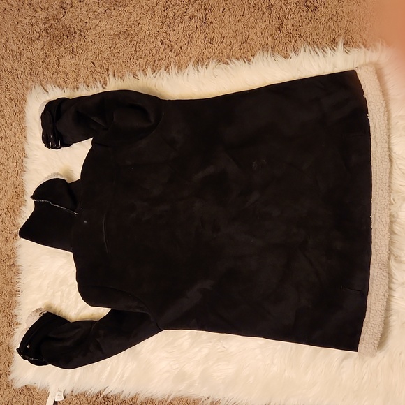 THE ROCKN REV WOMEN FAUX FUR FLEECE COAT OUTWEAR WARM LAPEL BIKER MOTOR AVIATOR - Picture 9 of 12